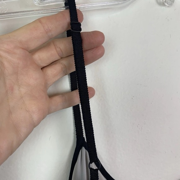 Alice + Olivia Dejas Chiffon Lace Midi Slip Dress in Black Size S - Picture 13 of 16